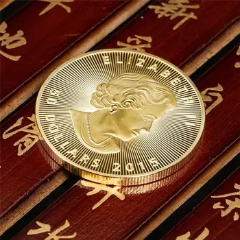 Kanados Aukso Klevo Lapų Iššūkis Monetos Sandraugos Karalienė Proginės Monetos Rinkti Dovanų Simbolinis Lašas laivybos Meno Suvenyrų