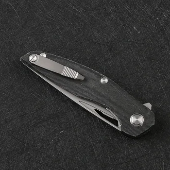 Kanedeiia F111 Flipper sulankstomas peilis Micata rankena D2 plieno ašmenys virtuvės reikmenys, lauko kempingas EDC medžioklės įrankis