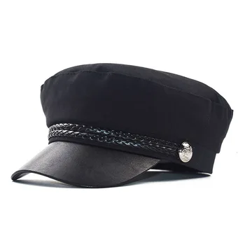 Kapitono Jachta Buriuotojai Skrybėlę Reguliuojamas Snapback Jūros Bžūp karinio jūrų Laivyno Kostiumo Aksesuaras Moterų Newsboy Kepurės
