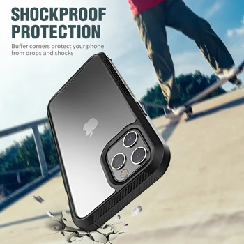Karinės atsparus smūgiams Atveju iPhone 12 Pro Max dangos mini 11 Xs X Xr 7 8 Plus SE 2020 PC+TPU Absorbcijos Protectiv Shell Coque