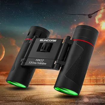 Karinės Kišenėje Mini HD Žiūronai 10x22 Profesinės Žiūronų galingas medžioti Telescop naktinio matymo Pėsčiųjų Kišenėje žiūronas