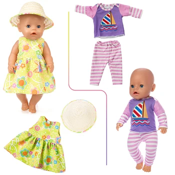 Karšto 10 stilius/daug Lėlės Drabužiai Tinka 43cm, gimusių kūdikių Lėlės drabužiai atgimsta Lėlės Priedai