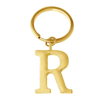 Karšto mados paprasta pavadinimas anglų kalba laišką, raktų žiedas rodis padengtą metalo raide 