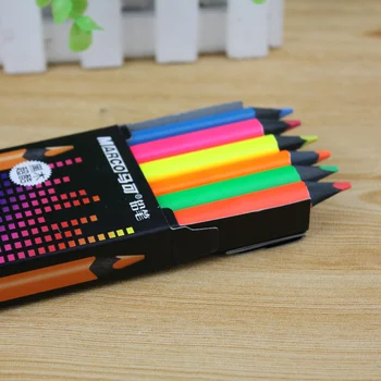 Karšto pardavimo MARCO 9205B 6 spalvų fluorescencinės spalvos švino pieštuku daugiafunkcinis tirštėti žymeklis pieštukas