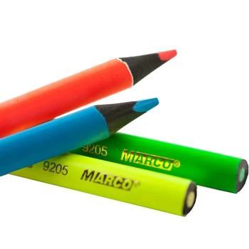 Karšto pardavimo MARCO 9205B 6 spalvų fluorescencinės spalvos švino pieštuku daugiafunkcinis tirštėti žymeklis pieštukas
