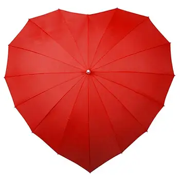 Karšto pardavimo Meilė Širdies Skėtis - Raudona Širdies formos Raudonos Vestuvių Saulės, Lietaus, Skėtis