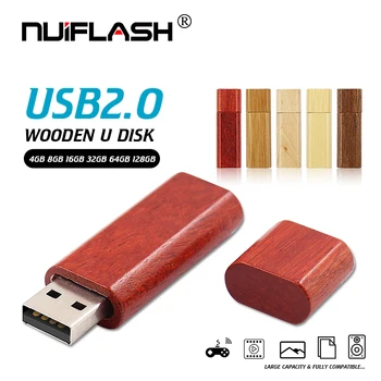 Karšto Pardavimo Stačiakampis Medinis Raudona mediena, U Disko, USB 2.0 Flash Drive Mokytojas Dovana 32GB 64 4 16 8 256 gb Mini Memory Stick Pen ratai
