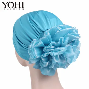 Karšto Pardavimui, mada moterims, elegantiškas gėlių turbaną bžūp chemo kepuraitė galvą apvyniokite galvą skara, plaukų slinkimas Turbaną Skrybėlės