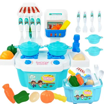 Karšto parduoti Baby Mini Modeliavimo Virtuvė, Plastikiniai Apsimesti Žaisti, Maisto Vaikams Žaislus su Vaikais, Su Virtuvės Valgių Žaislų Rinkinys Mergaitėms Žaidimai