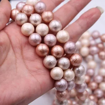 Karšto Parduoti Geros kokybės Dirbtinė Japonijos medvilnės perlų karoliukus, tiesiai skylę grūdų lukštais karoliukai 