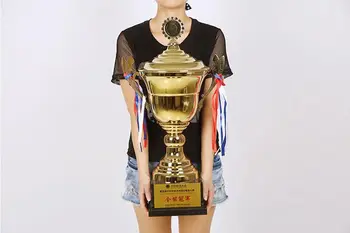 Karšto parduoti!Naujas didelis dydis 58.5 cm metalo trofėjus Futbolo, Krepšinio, Badmintono Čempionato Trofėjus