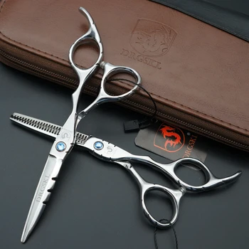 KARŠTO parduoti peilis formą profesionalios plaukų žirklės aukštos kokybės, 5.5/6.0 Colių kirpykla plaukų šukuosenų žirklės plaukų tesoura
