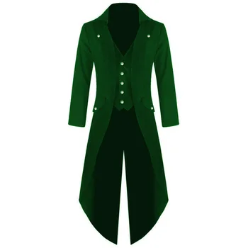 Karšto Suaugusių Vyrų Viktorijos laikų Kostiumų 4 Spalvų Smokingas Tailcoat Gotikos Steampunk Tranšėjos Paltai Frock Apranga Paltas Uniformą ilgomis rankovėmis