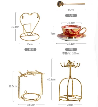 Kavos Puodelis Europos Stiliaus Small Luxury Kūrybos Sekimo Aukso Kaulų Kinija Taurės Home Office Popietę Arbatos Puodelio Kavos Puodelio Lėkštė