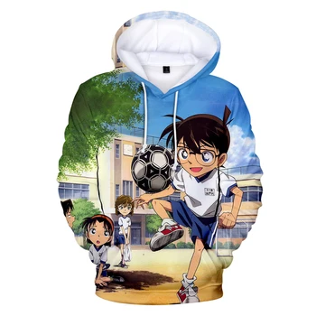 Kawaii Detective Conan Anime Hoodies Hoodie Palaidinukė Vaikai/Vyrai/Moterys Rudens-Žiemos Mados Atsitiktinis Streetwear Detective Conan