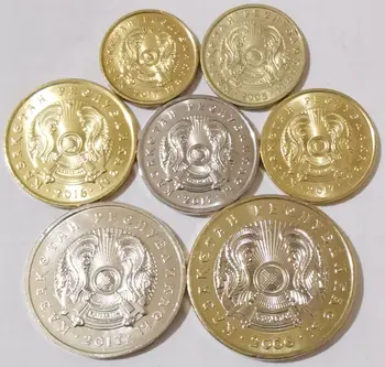 Kazachstano 1-2-5-10-20-50-100 Centų, Pilnas Komplektas 7 Gabalus Originali Monetų Nekilnojamojo Originalios Monetos