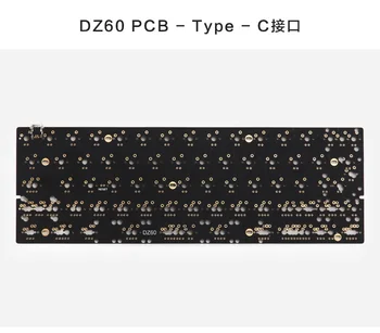 KBDFANS DZ60 PCB litavimo PCB 61 64 klavišus mechaninė klaviatūra PCB QMK underglow ISO maketai