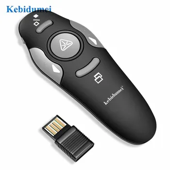 Kebidu Wireless Presenter USB IR Raudonojo Lazerio Patarimų Pen Nuotolinio Valdymo Puslapis Tekinimo PPT 