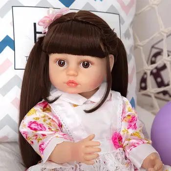 KEIUMI Naujas Reborn Baby Lėlės, Žaislai 55 CM, viso Kūno, Silikono Lovely Baby Girl Lėlės 