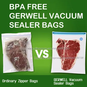 Kelis Dydžio Pasirinkimas, Vyniotinis su unikalią multi layer statybos, BPA free maisto vakuuminiai maišeliai zip , Gali būti perdirbamas