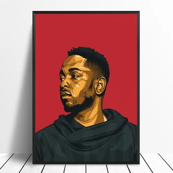 Kendrick Lamar Hip-Hop Repo Muzikos Žvaigždė Plakatas Sienos Meno Tapybos aliejaus tapybos Drobės Plakatas Namų Dekoras Drobė Spausdinti (be rėmelio)