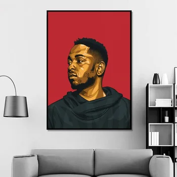 Kendrick Lamar Hip-Hop Repo Muzikos Žvaigždė Plakatas Sienos Meno Tapybos aliejaus tapybos Drobės Plakatas Namų Dekoras Drobė Spausdinti (be rėmelio)