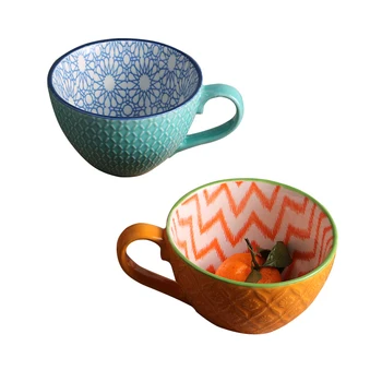 Keramikos Rankomis Dažyti Kavos Puodelio, Puodelis arbatos Kūrybos teacup Derliaus Pusryčiai Puodeliai Kavinė Iškilumo arbatos Puodelio Spalvinga Handpainted