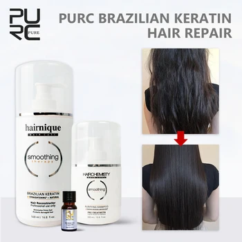 Keratino 500ml 8% formaldehido tiesinti plaukų keratino gydymo ir 300ml valymo šampūnas prieš keratino plaukų gydymą 11.11