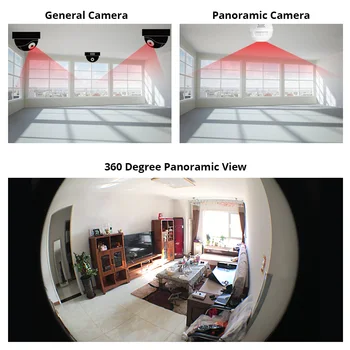 KERUI LED Šviesos 130W Belaidžio Panoraminis Home Security 