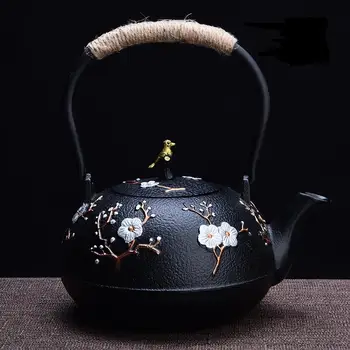 Ketaus virdulys puodo nedengti geležies arbatos virdulys pietų Japonijos senas ketaus puodą, labai džiaugiamės, kiaulių puodai 1200ML