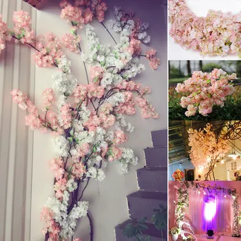 Keturių Filialų Kiekviena Puokštė Modeliavimas Cherry Blossom 1 m(39