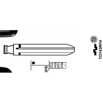 Keyecu 10 Vienetų 02# Toy43FH Tuščią Pūko Apversti KD VVDI JMD Nuotolinio Klavišą Blade Pontiac už Scion Toyota