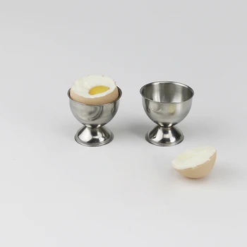 Kiaušinių Taurės,Kiaušinių Dėklas Nerūdijančio Plieno Minkštas Virtų Kiaušinių Puodeliai Turėtojas Stovėti Plauti Indaplovėje (4 Blokai)
