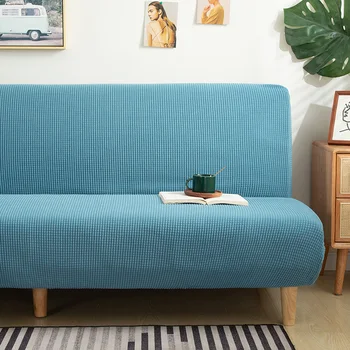 Kietojo Žakardo lankstymo sofa-lova padengti kambarį armless sofa apima elastinga spandex medžiaga, minkštas užvalkalai