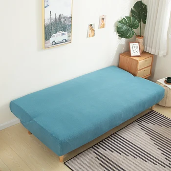 Kietojo Žakardo lankstymo sofa-lova padengti kambarį armless sofa apima elastinga spandex medžiaga, minkštas užvalkalai
