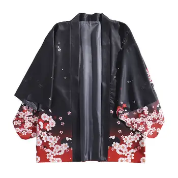 Kimono Moteris Palaidinė 2020 M. Pavasario Vasaros Japonijos Mados Obi Yukata Paplūdimio Kimono Megztinis Haori Japonijos Cosplay Kimonos FF2979