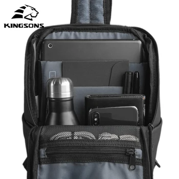 Kingsons 2020 naujo stiliaus mados Tablet kelionės krūtinės maišelį didelės talpos vandeniui Crossbody maišelį, paauglių ir vyrų