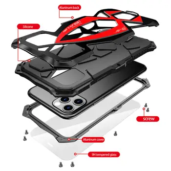 Kinijos Drakonas Aliuminio Šarvai Anti-kritimo Atveju iPhoneX XR XS Metalo Rėmelis Bamperio Už iPhone11pro Max Kardas Drakono 2 in 1