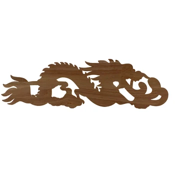 Kinijos Drakonas Derliaus Unpainted Medienos Carvedl Kampe Aplikacijos Rėmelis, skirtas Namų Sienos Kabineto Durų Dekoratyvinis Medinis laivas Miniatiūriniai