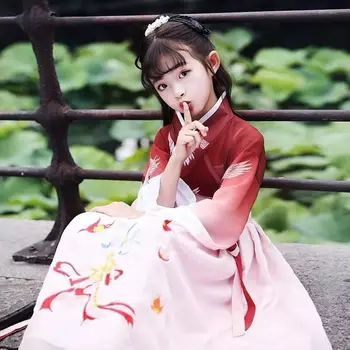 Kinijos Mielas Hanfu Princesė Suknelė Mergina Tiktų Elegantiškas Stilius 2020 M. Mergina Super Pasakų Suknelė, Sijonas Kostiumas Hanfu Vaikai