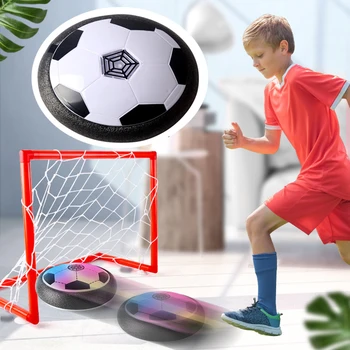 Kintama LED Futbolo Žaislai Oro Galia Futbolo Disko Sklandė Futbolo Žaidimas Šviesą Žaislas, Mirksintis Kamuolys Žaislai su Futbolo tikslai