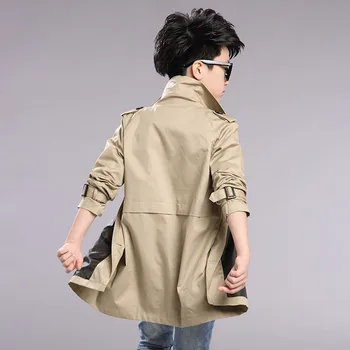 Klasikinio berniukas tranšėjos paltai kietas džentelmenas stiliaus paltai striukės for4-12years berniukų vaikai vaikai priežastinis viršutiniai drabužiai