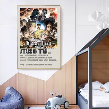Klasikinis Anime Hayao Miyazaki Tokijo Pabaisa Ataka Titan Mano Herojus akademinės bendruomenės NARUTO Namų Dekoro Plakatą, Miegamojo, Vaikų, Dekoratyvinis