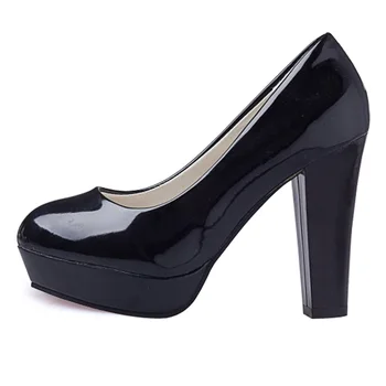 Klasikinis platforma siurbliai juoda raudona moterų siurbliai naujas mados aukštakulnius batus moteris darbo batai tacones mujer WSH260