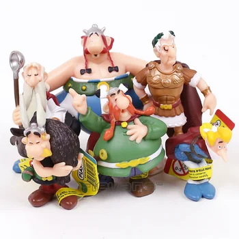 Klasikinis Prancūzija, Animacinis, Nuotykiai Asteriksas PVC Duomenys Žaislai Vaikams, Vaikų Dovanos, 6pcs/set