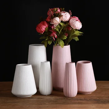 Klasikinis Viduržemio Jūros Keramikos Vaza Šiaurės Šalių Šiuolaikinės Paprasta Keramikos Vaza Namų Gėlių Inserter Kūrybos Apdaila