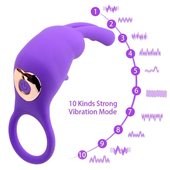 Klitorio Stimuliacija Massager Vibrator Vibruoja Gaidys Žiedai Sekso Žaislas Vyrams, Pora Vyrų Atidėti Ejakuliacija, Varpos Žiedas 10 Greitis