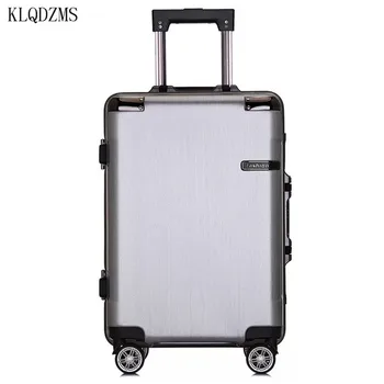 KLQDZMS 20/24inch aukštos kokybės PC geležinkelių bagažo vertino verslo kelionių lagaminą vyrai moterys mados transportavimo krepšiai su rato