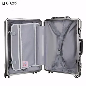 KLQDZMS 20/24inch aukštos kokybės PC geležinkelių bagažo vertino verslo kelionių lagaminą vyrai moterys mados transportavimo krepšiai su rato