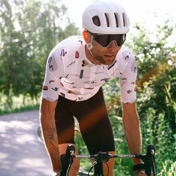 KOMANDA ATOUT dviračių jersey oro mesh rankovėmis dviračių marškinėliai MTB trumpas rankovės sporto dėvėti Balta spausdinti drabužių viršūnes usura del ciclo